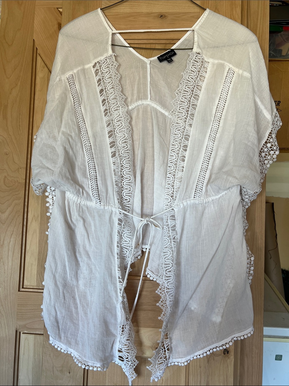 Topshop White Sheer Summer Tunic